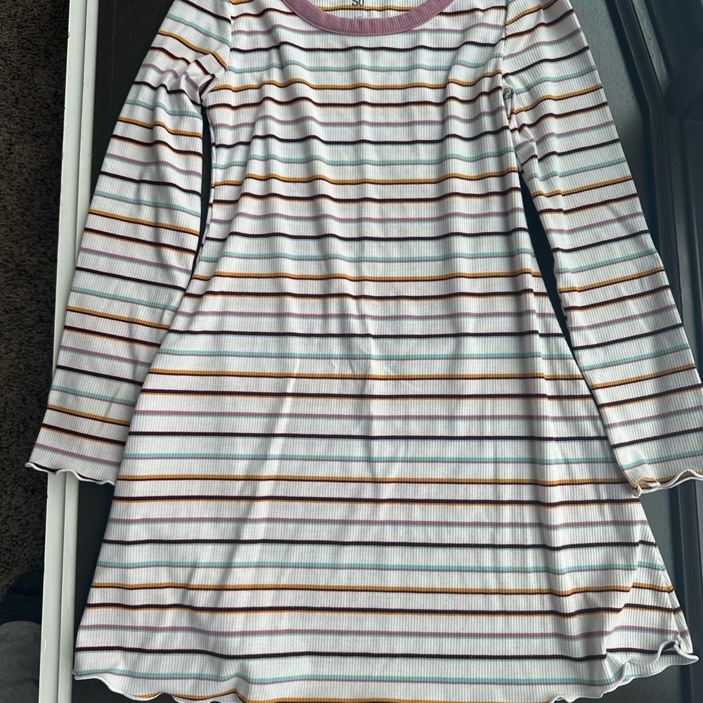SO Striped Kids Casual Dress - Multicolor